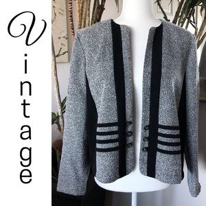 Vintage Military Majorette Black & White Jacket M